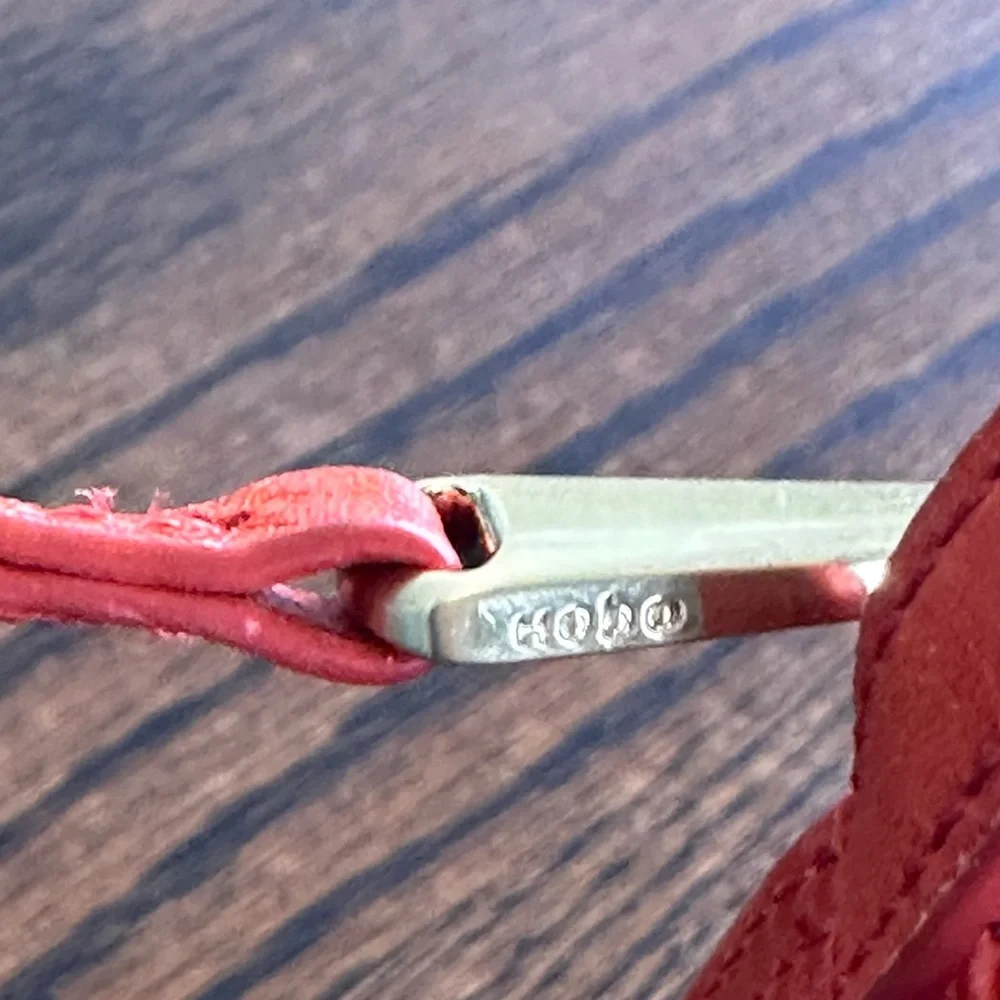 HOBO Orange Red Leather Crossbody Bag - Picture 7 of 8